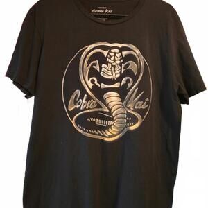 Fifth Sun Cobra Kai KARATE 80S NETFLIX SHOW Black Graphic T-Shirt Large